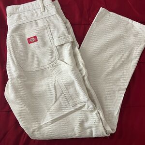 Women's white dickies corduroy carpenter pants